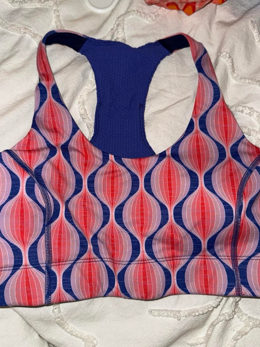 Women's Pink & Blue Racerback Sports Bra Outdoor Voices